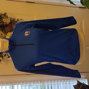 NIKE GOLF Therma-Fit PEBBLE BEACH GOLF LINKS ⛳️ royal blue 1/4 zip top Med EUC…